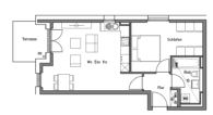 Grundriss_WE77 - Moderne 3‑Zimmer Wohnung mit Einbauküche und Dachterrasse