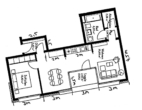 Wohnungsschnitt - Schö­ne 2‑Zi.-Whg. mit gro­ßem Bal­kon nah an den Rie­m­ar­ca­den u. direk­ter Anbin­dung zu U2
