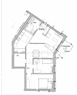 Schö­ne, hel­le 3.Zi.Whg. mit Ter­ras­se & Abstell­raum mit WMA, EBK vor­han­den Anmie­tung NUR mit WBS!!!, 71139 Ehningen , Kr Böblingen, Erdgeschosswohnung