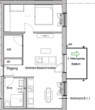 Grundriss - NUR MT WBS!! schö­ne, hel­le 2 Zi. Whg. mit EBK und E‑Geräten, inkl. Balkon